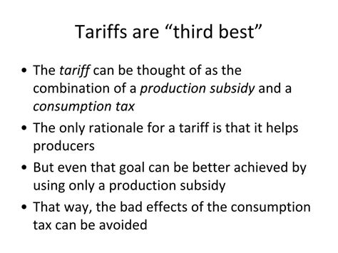 subsidies and tariffs